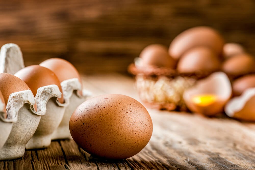 Egg sitting on the counter