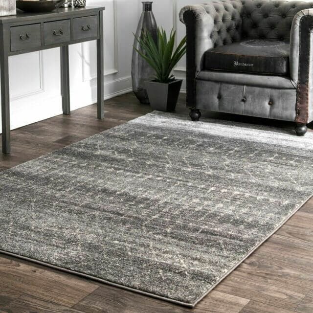 Gray Moroccan Trellis Area Rug