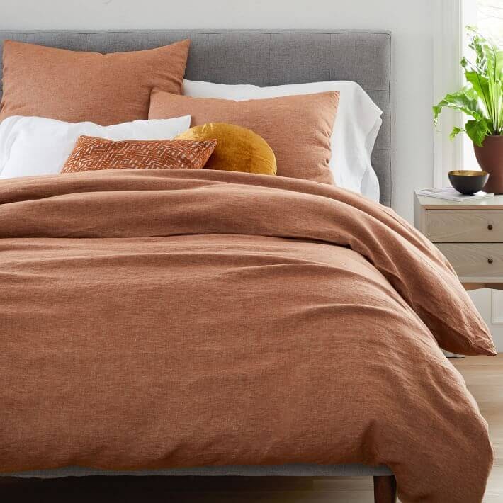 West Elm Belgian Flax Linen Duvet Cover