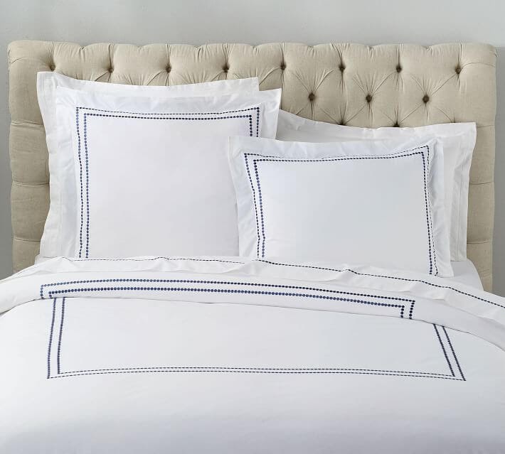 Pottery Barn Pearl Organic Percale Duvet Cover