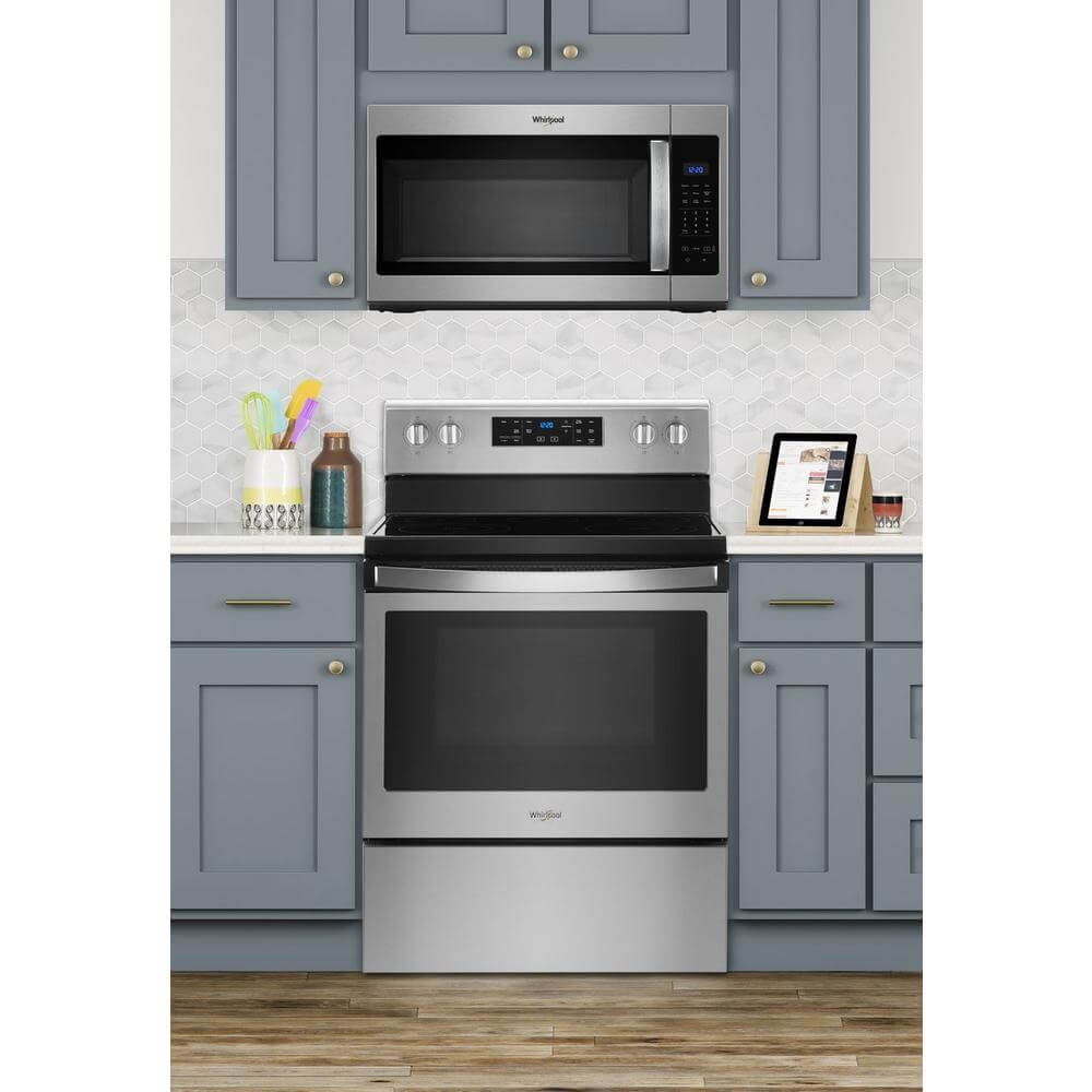 Whirlpool 1.7 cubic feet Over the Range Microwave in Stainless Steel with Electronic Touch Controls