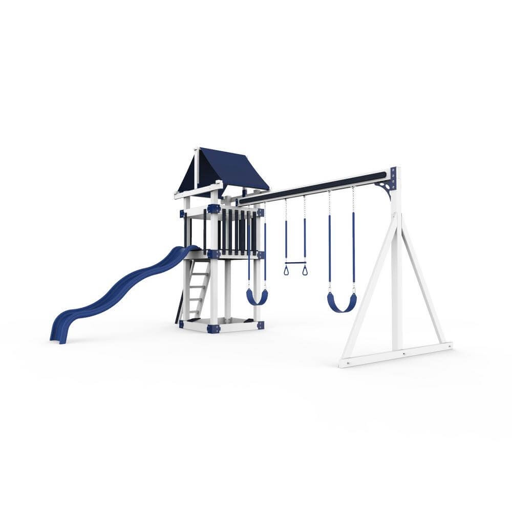 Nova White Vinyl Swing Set