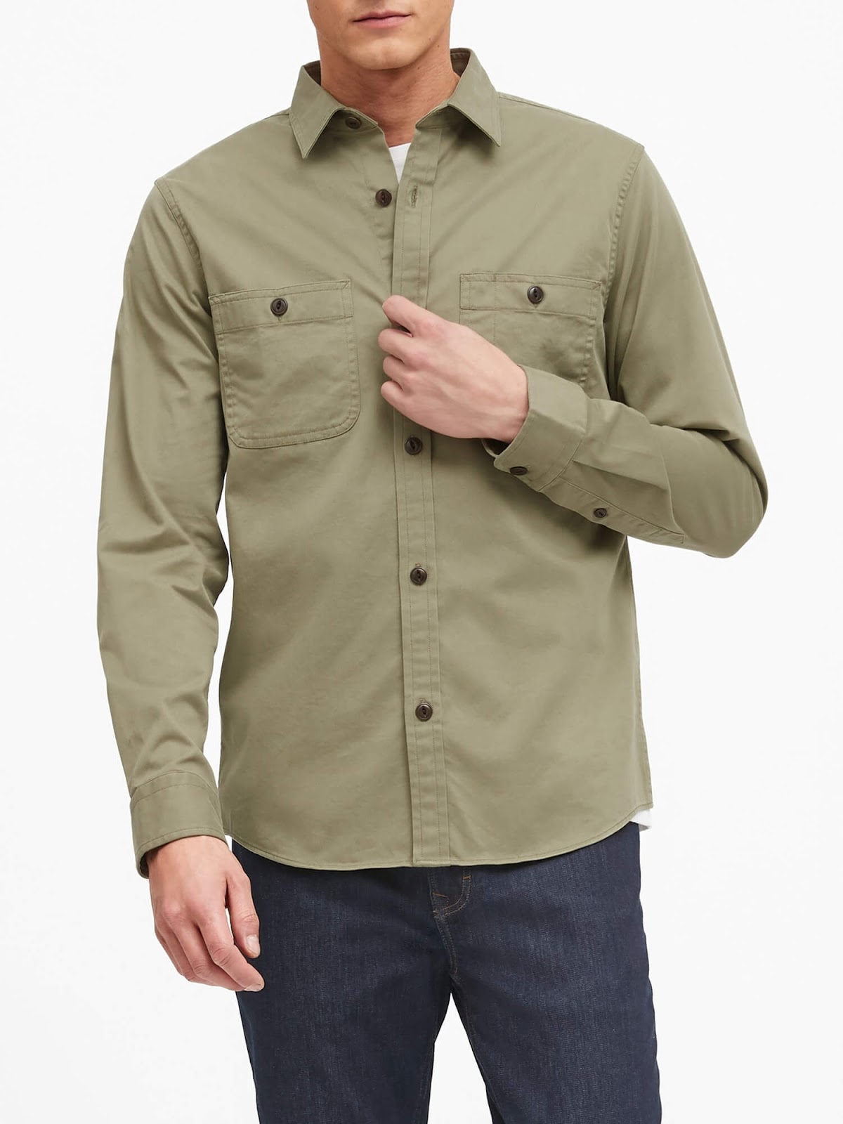 Banana Republic Slim Twill Overshirt