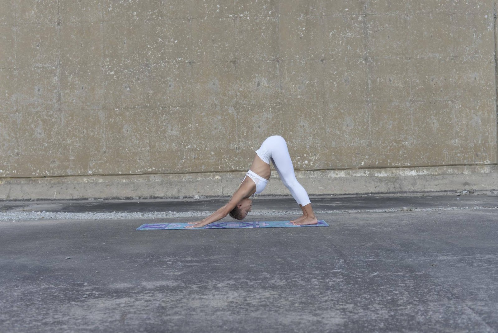 Woman doing downward dog