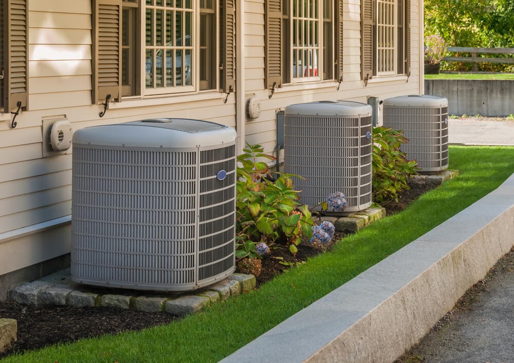 Row of A/C units along building