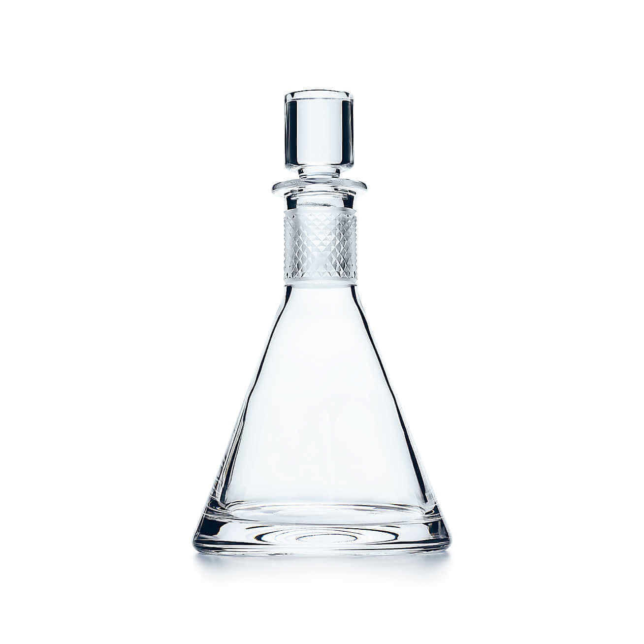 Tiffany & Co. Diamond Point Conical Decanter