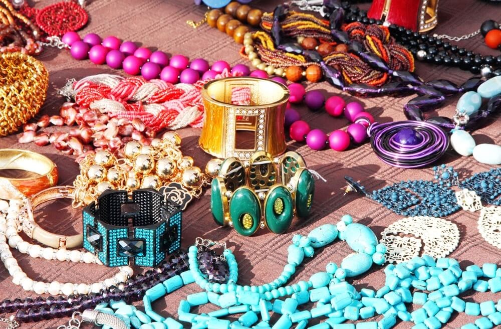 Pile of costume jewelry