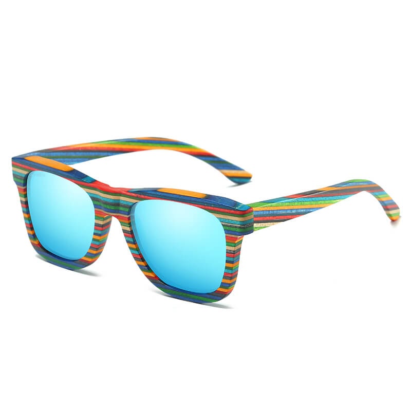 Wootzi Colorful Bamboo Sunglasses