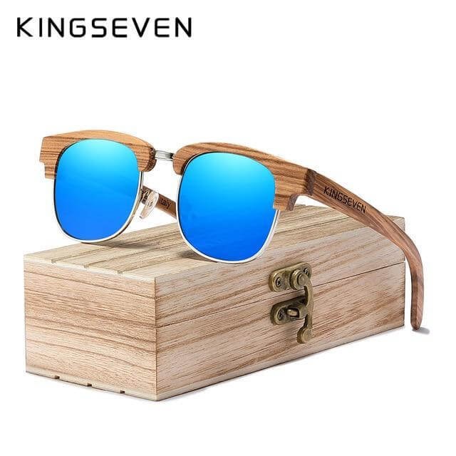Kingseven Bamboo New Retro Sunglasses