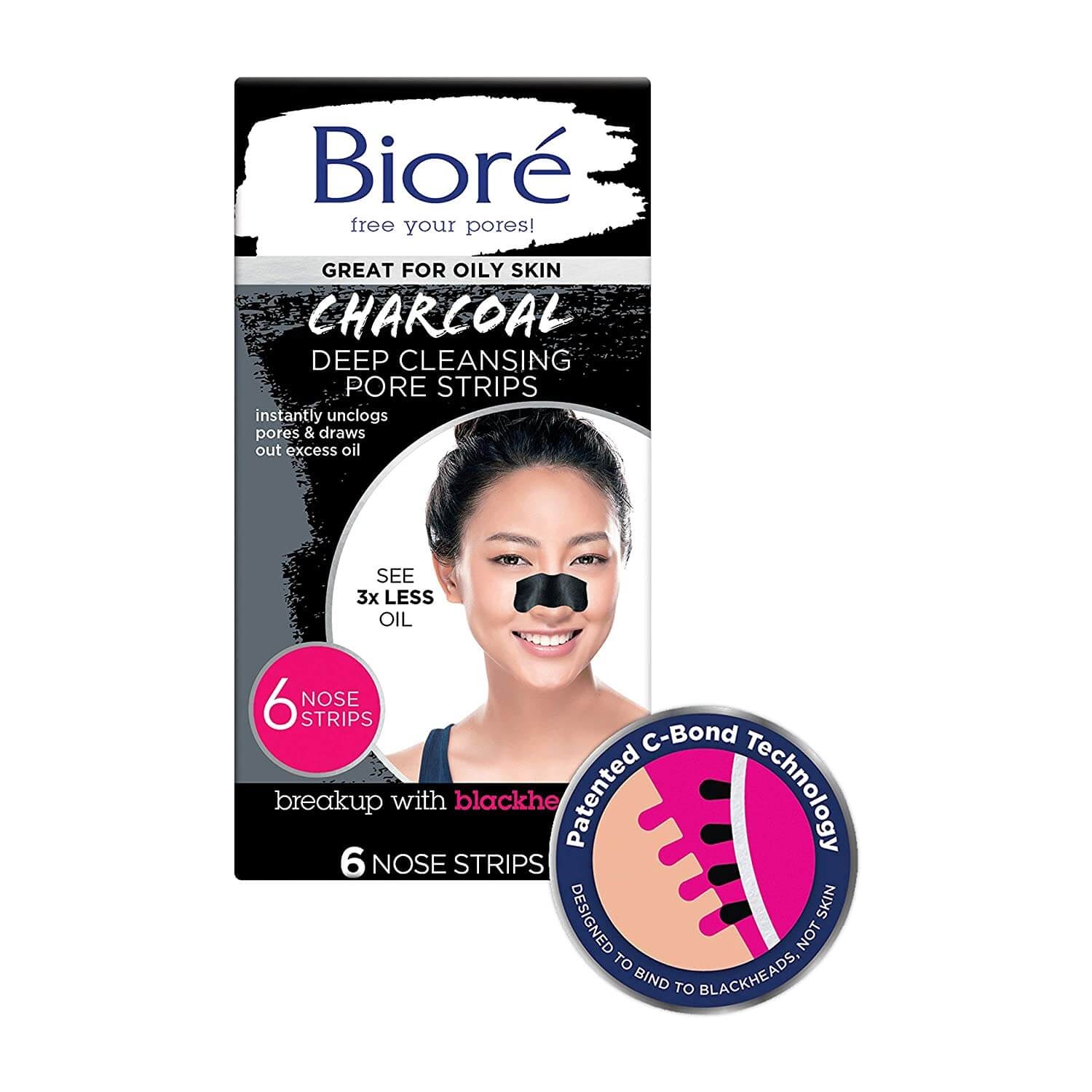 BIORE CHARCOAL DEEP CLEANSING PORE STRIPS