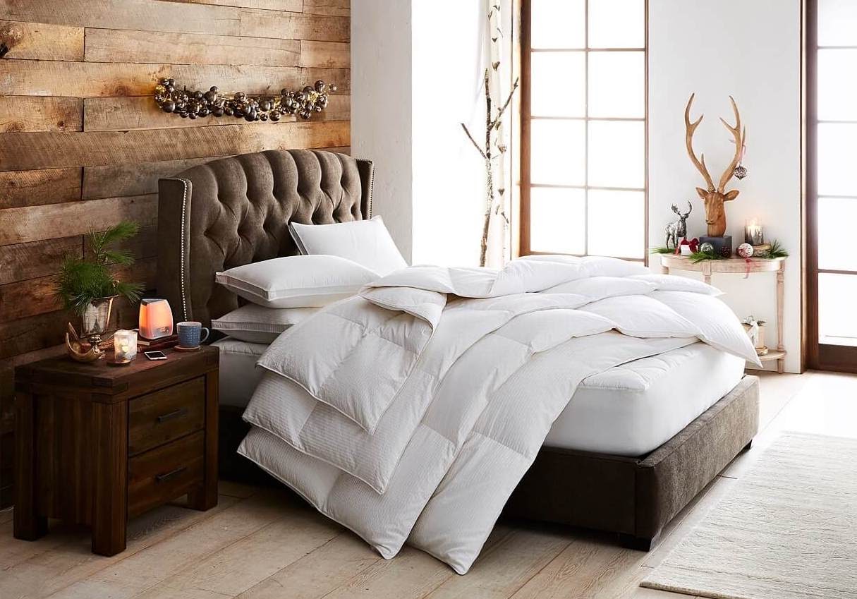 Luxury Bedding in fall room