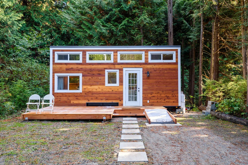 tiny house in the woods