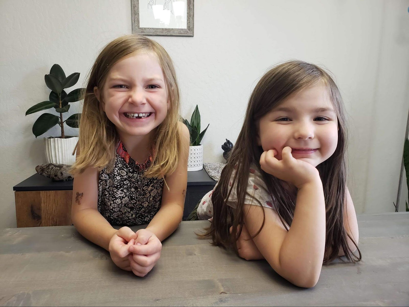 Two Girls smiling at the camera