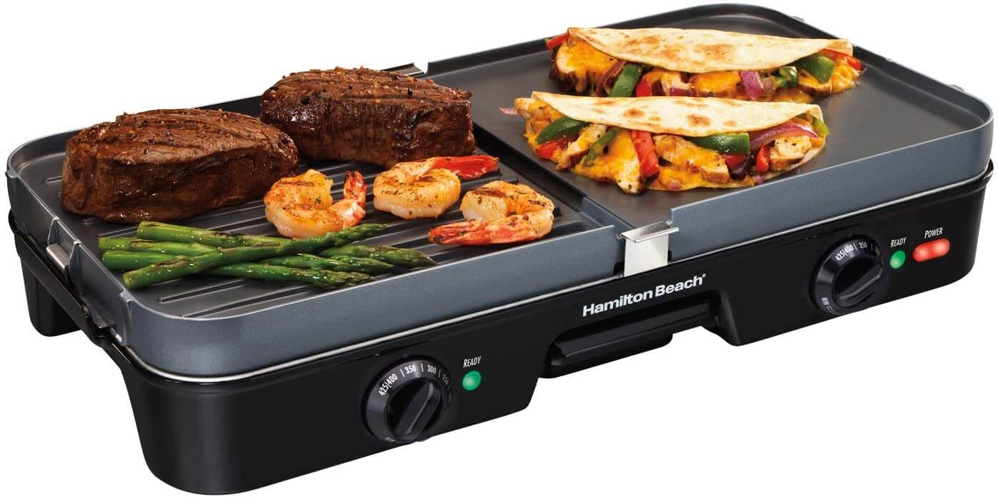 Hamilton Beach 3-in-1 Countertop Electric Griddle
