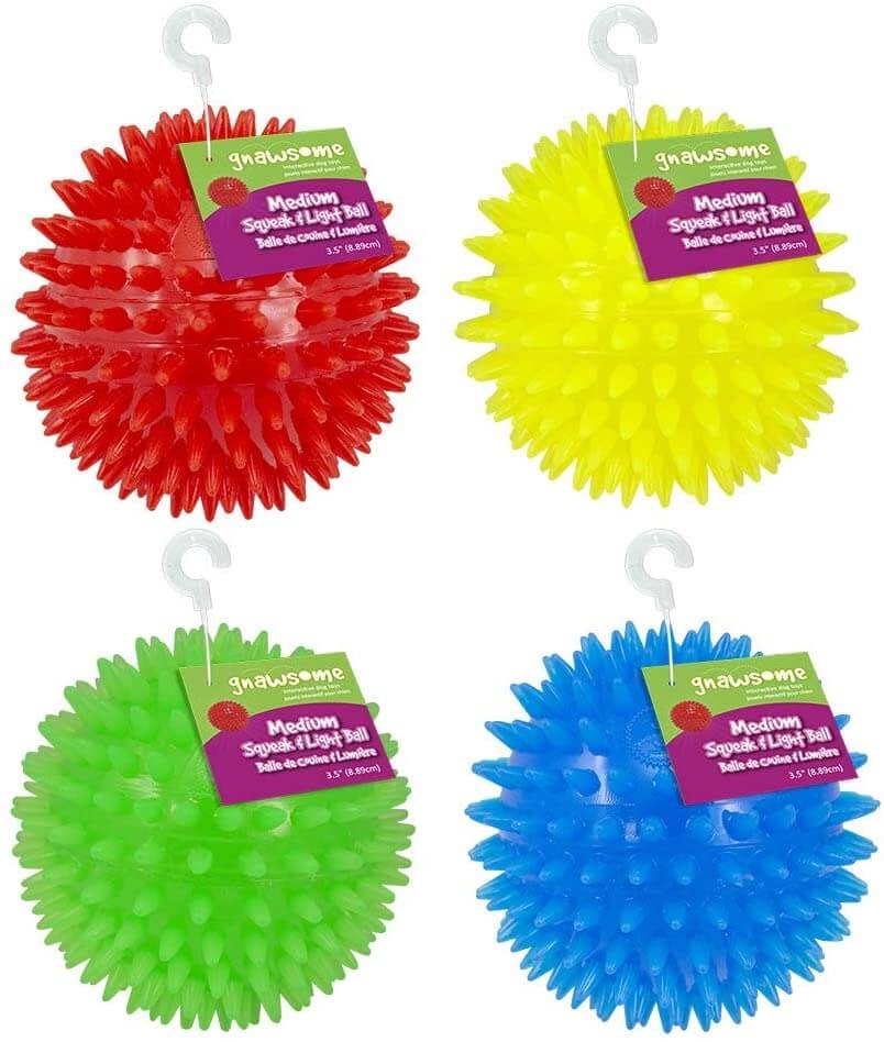 Gnawsome Squeak and Light LED Ball Toy