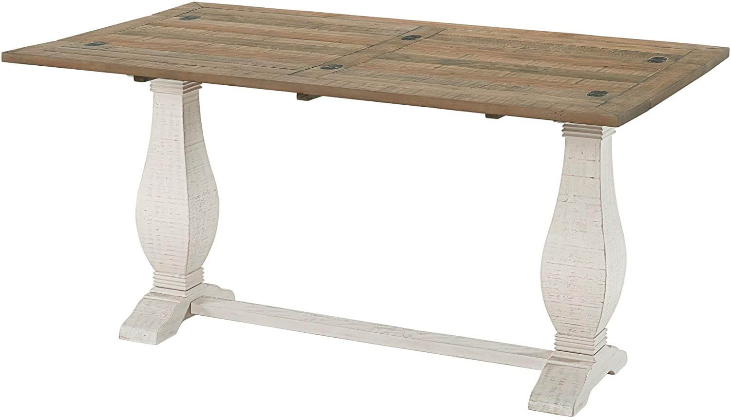 Benjara Extendable Console Table with Pedestal Base