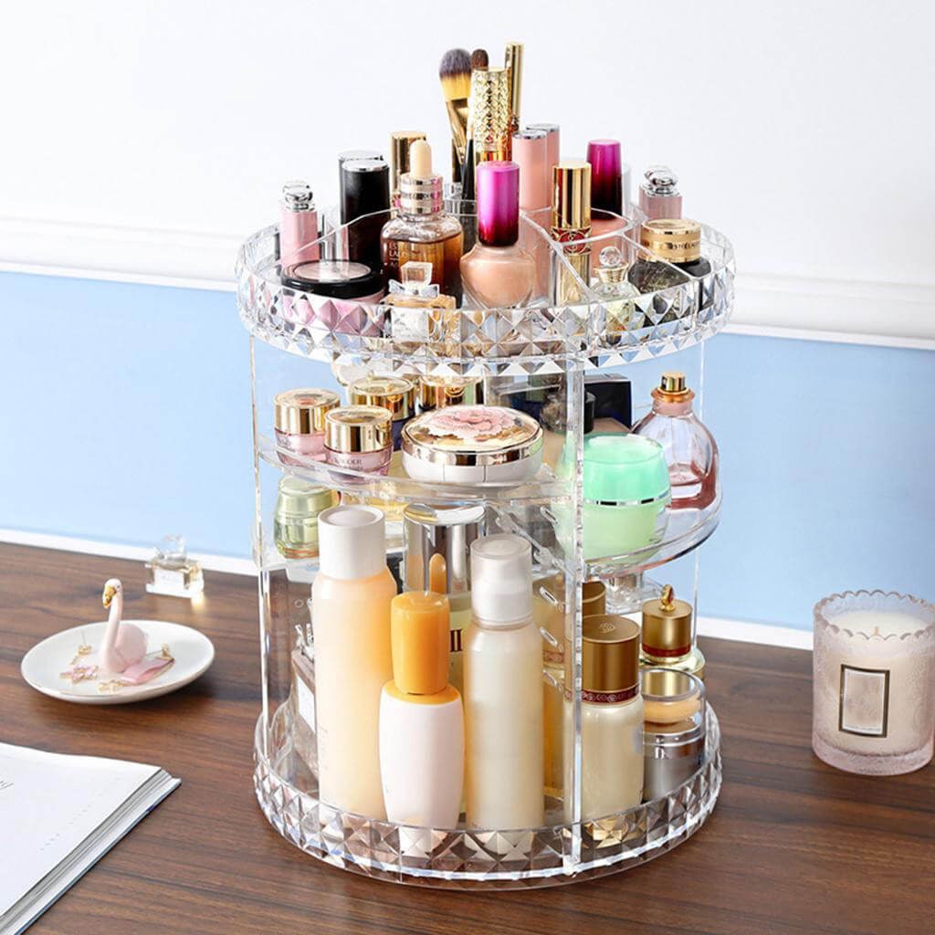 360 Degree Rotating Acrylic Makeup Organizer