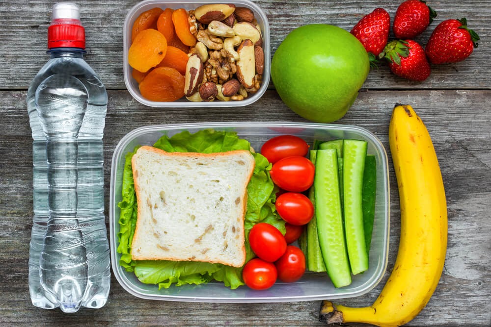 Snacks and a packed lunch