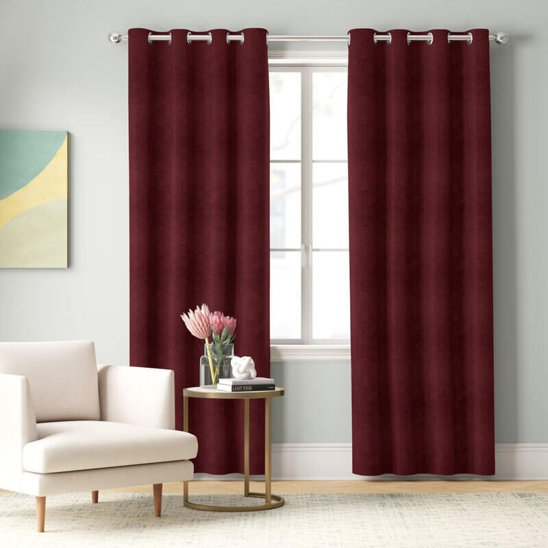 Meadow Solid Room Darkening Thermal Curtain Panels (Set of 2)
