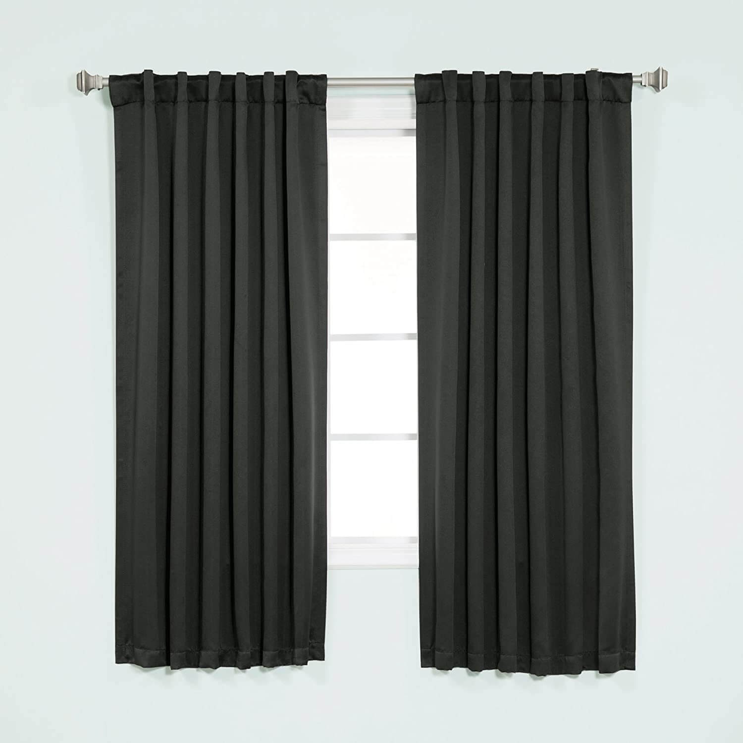 Best Home Fashion Solid Thermal Insulated Blackout Curtains (Set of 2)