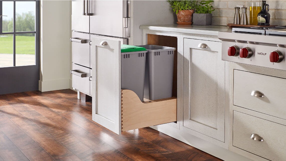 The Rev-A-Shelf Pull-Out Waste Container
