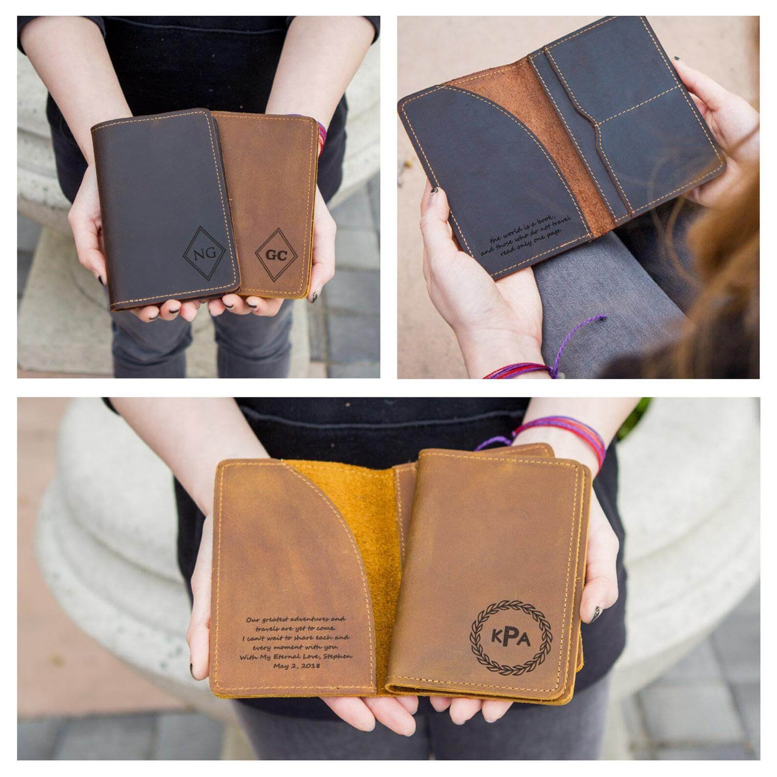 Engraved Passport Holder