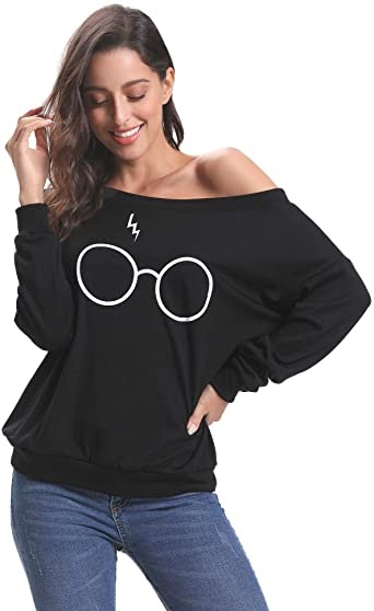 Harry Potter Off-the-Shoulder Loose Knit Pullover Sweater