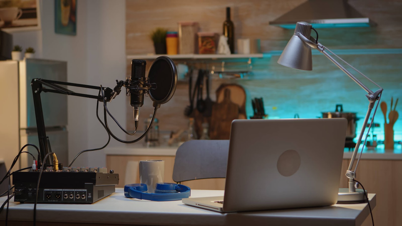 Home studio for podcasting