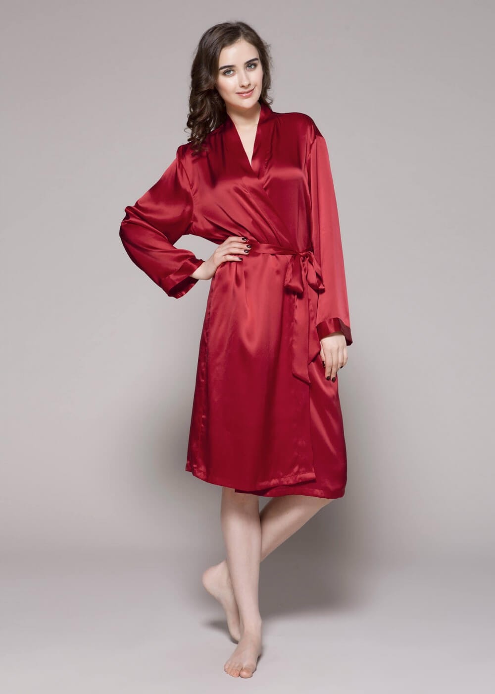Classic Mid Silk Robe