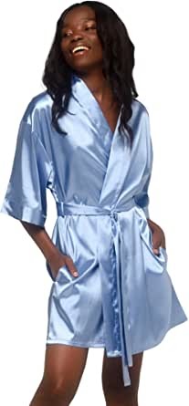 Pure Color Satin Short Kimono