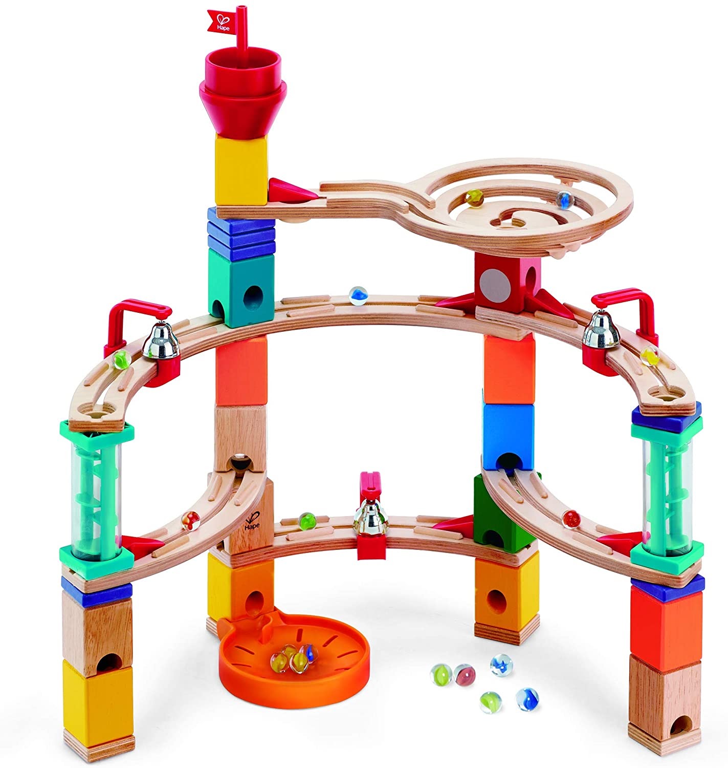 Hape Castle Escape - Quadrilla Wooden Marble Run Blocks