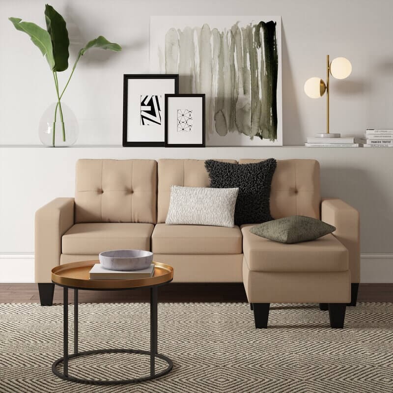 77" Modular Sectional with Ottoman