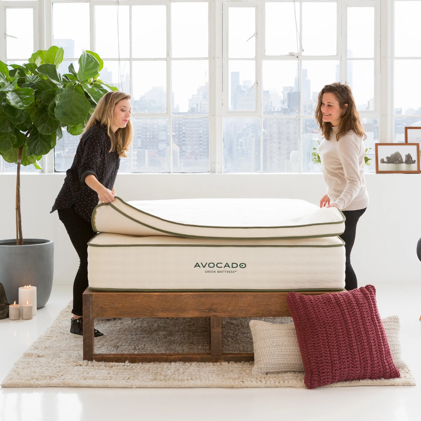 Avocado Green organic Latex Mattress Topper
