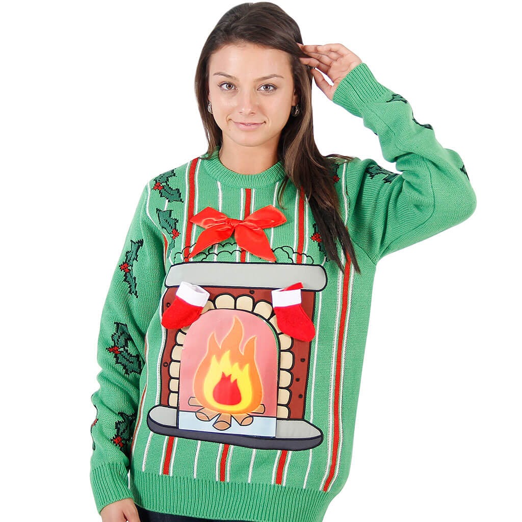 UglyChristmasSweater.com's fireplace sweater