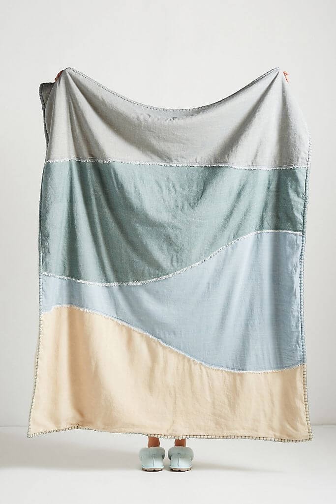 Dannika Sherpa-Linen Throw Blanket