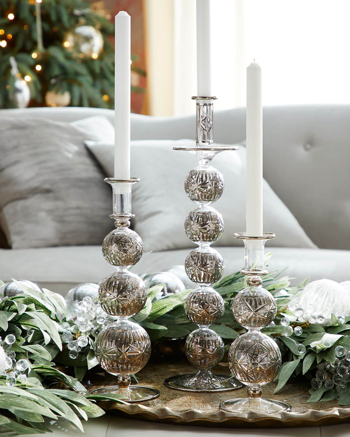 Al Fagr Platinum Candleholder