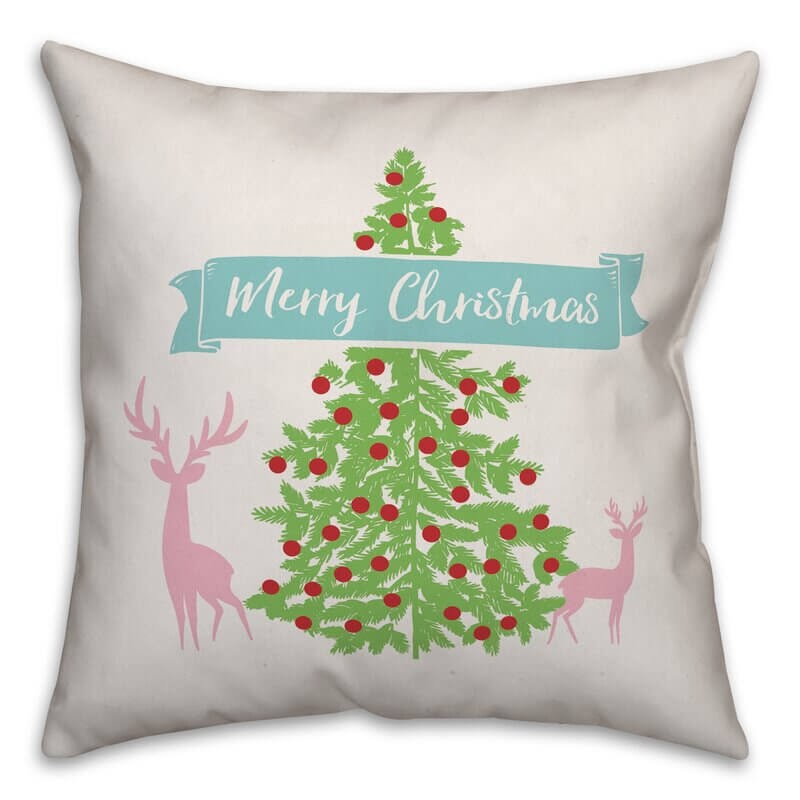 Christmas Tree Throw Pillow