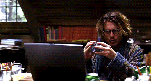 Man playing with slinky