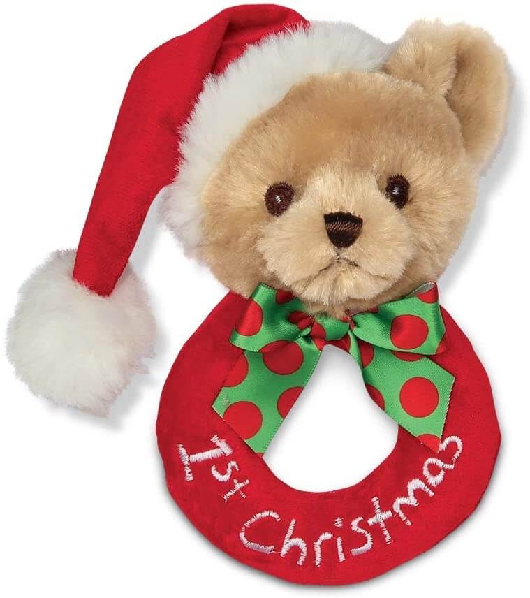 Bearington Baby's 1st Christmas Plush Soft Ri