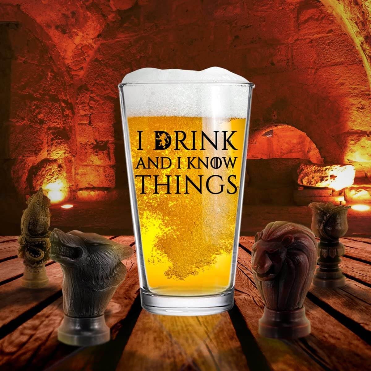 I Drink and I know Things Glass