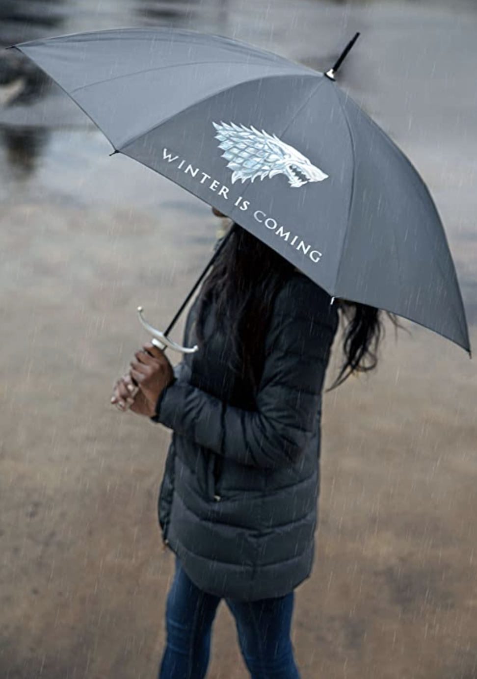 House Stark Molded Handle Sword Umbrella