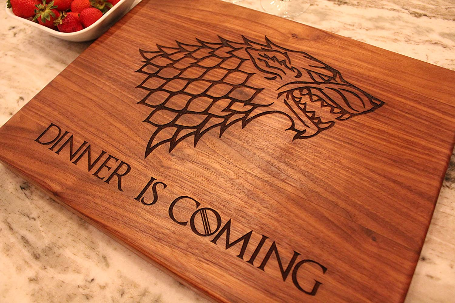 Dinner is Coming Cutting Board