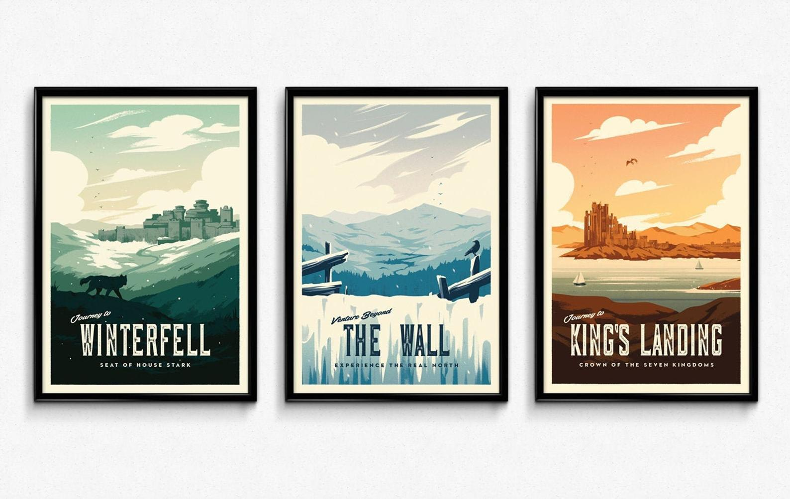 Game of Thrones Retro Travel Posters