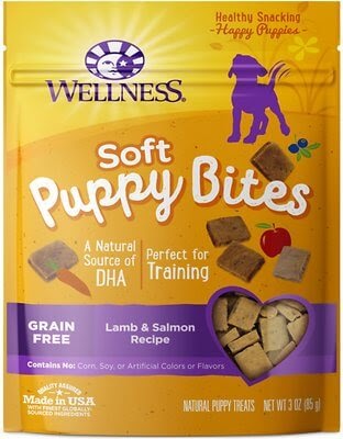 Wellness Soft Puppy Bites Grain-Free Lamb & Salmon Recipe Dog Treats