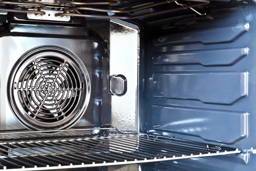 Close up of clean oven