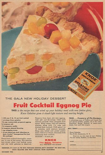 Fruit Cocktail Eggnog Pie