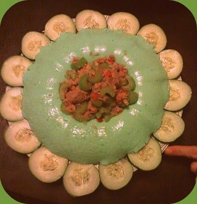 Tuna and Lime Jello Wreath
