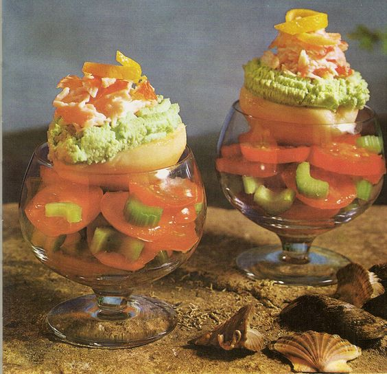 Crab and pear cocktail