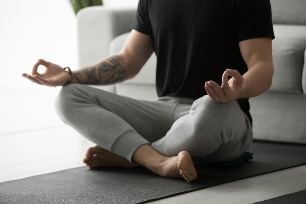 Man meditating