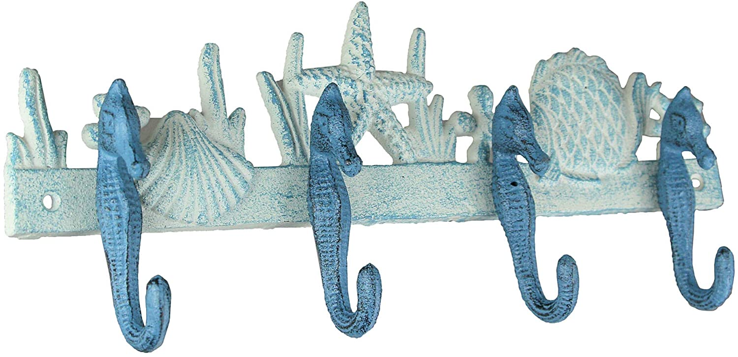 Cast Iron Seahorse Wall Rack